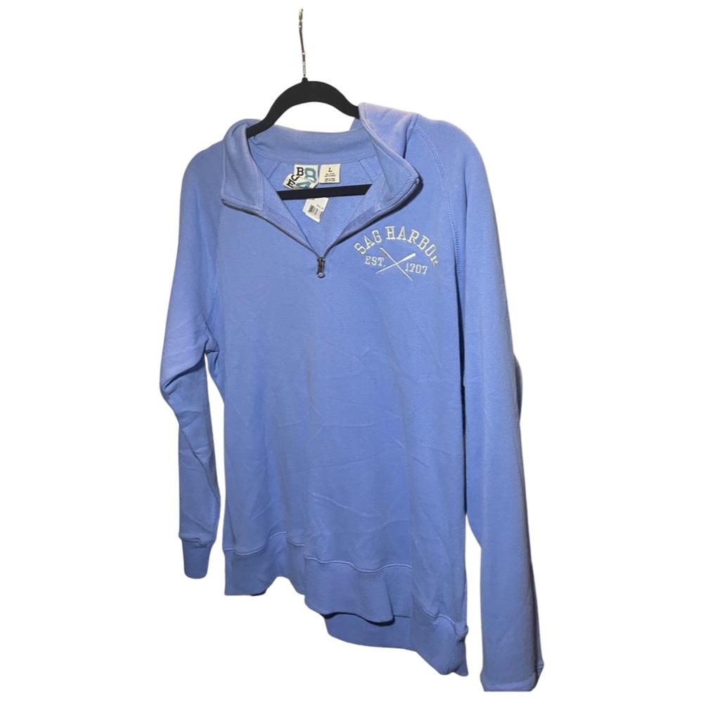 brand new sag harbor east hampton periwinkle quarter zip with tags